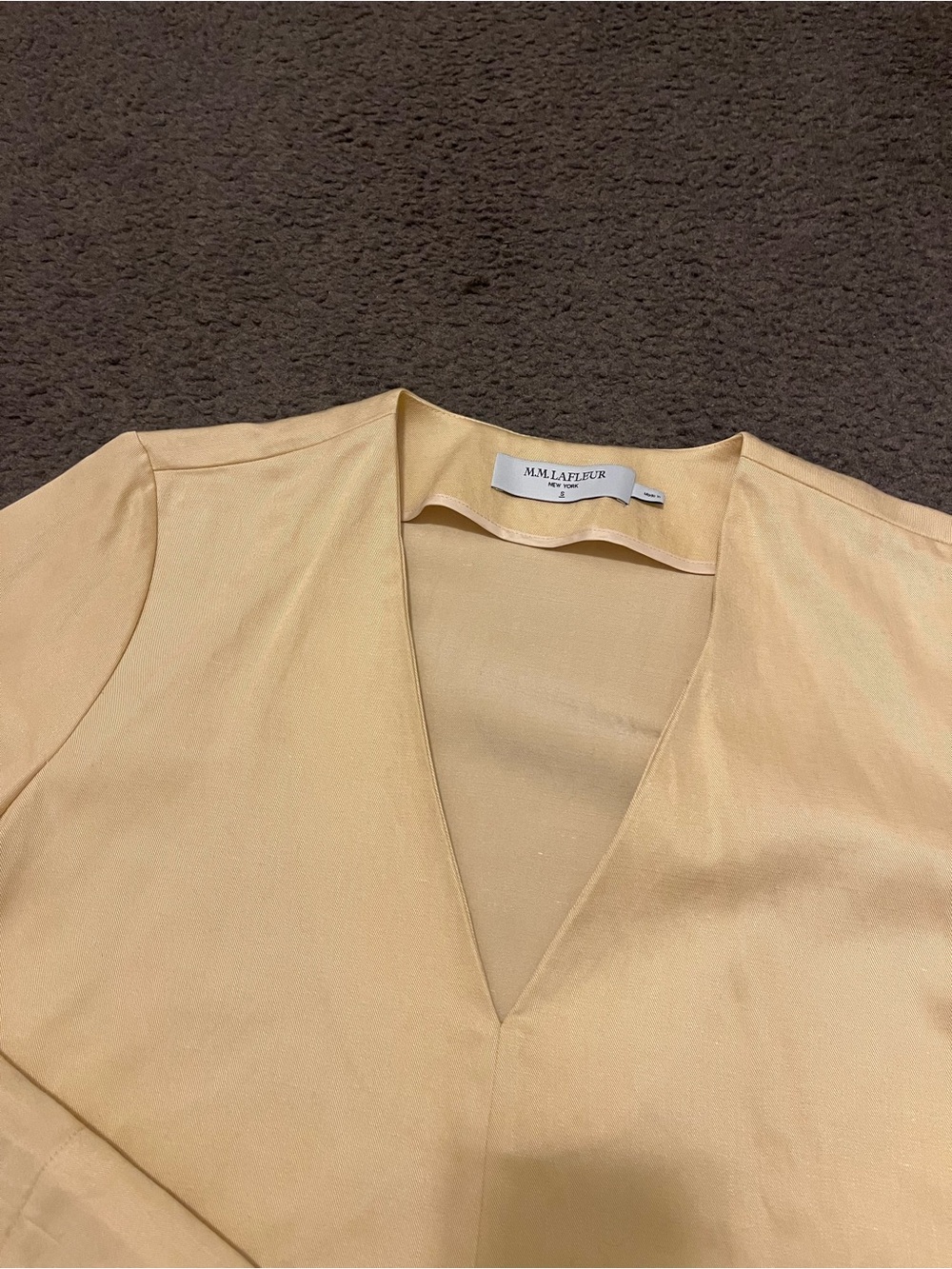M.M. Lafleur Annette Everyday Twill Top In Butter Yellow - Picture 9 of 9
